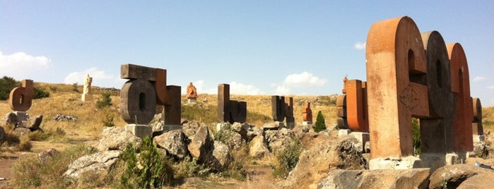 Armenian alphabet monument "stone letters" | Քար-տառերի պուրակ is one of Discover Armenia.