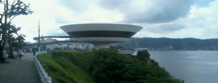 Museu de Arte Contemporânea de Niterói (MAC) is one of Rio de Janeiro Março 2012.