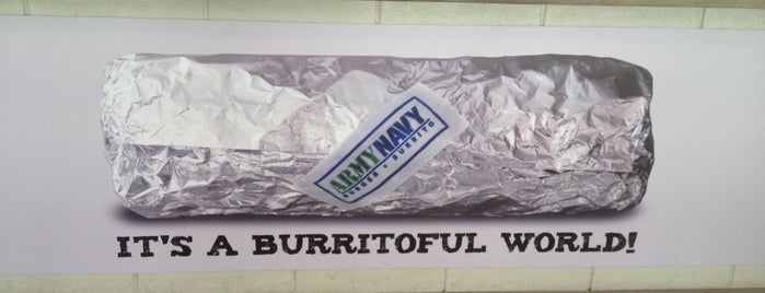 Army Navy Burger + Burrito is one of Tempat yang Disukai Genina.