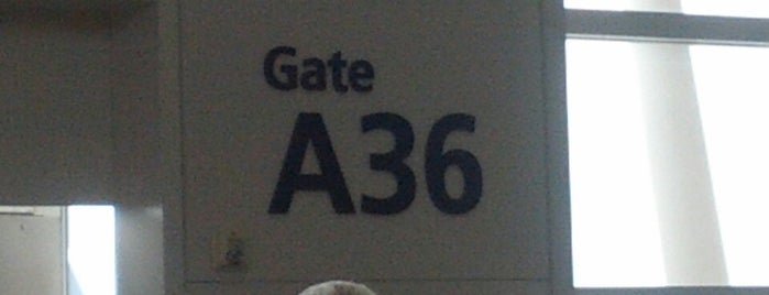 Gate A36 is one of Lugares favoritos de Jonathan.