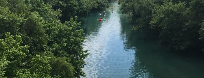 Lady Bird Lake Under Barton Springs Bridge is one of Tempat yang Disukai Dianey.