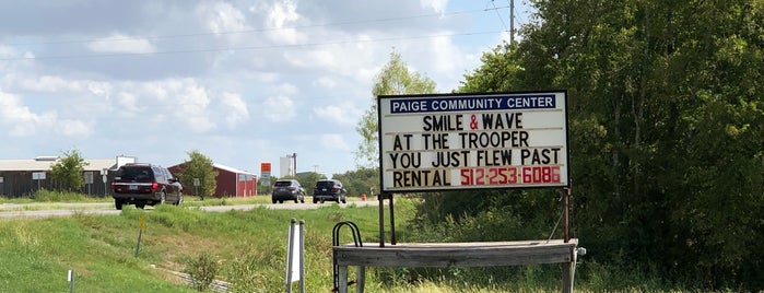 Paige, TX is one of from ATX to Houston.