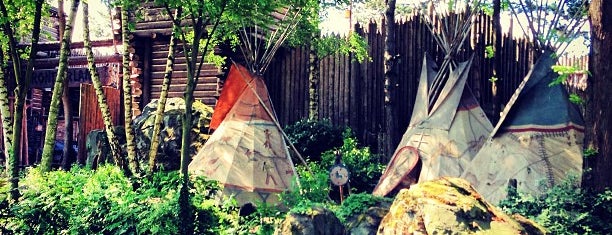 Pocahontas Indian Village is one of Disneyland Paris.