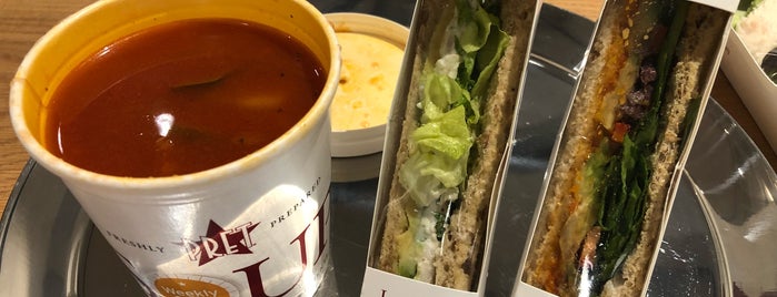 Pret A Manger is one of usual.
