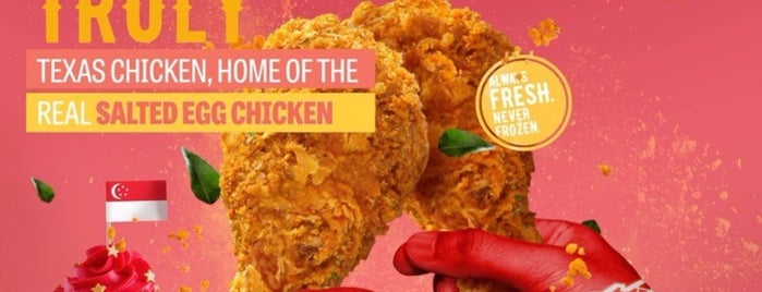 Texas Chicken is one of Halal food in Singapore.