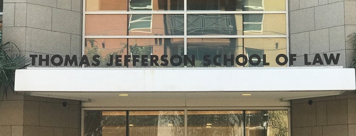 Thomas Jefferson School of Law is one of common places.