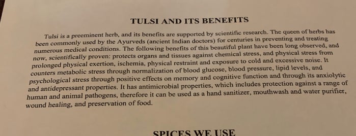 Tulsi Indian Cuisine is one of rva.