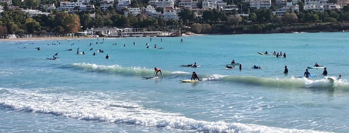 Vouliagmeni Surf spot is one of Athens Summer Action.