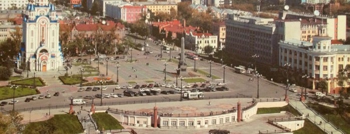 Комсомольская площадь / Komsomolskaya Square is one of Khabarovsk.