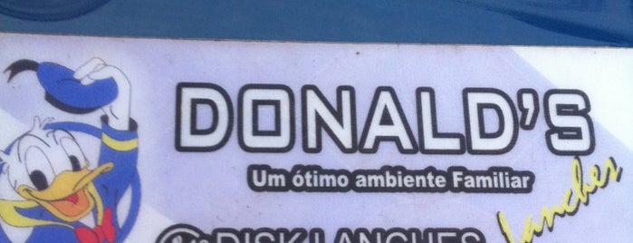 Donald's lanche is one of Tempat yang Disukai Thiago.