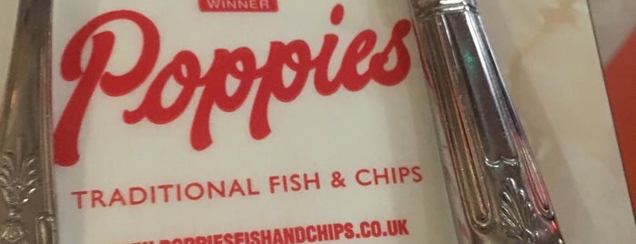 Poppies Fish & Chips is one of สถานที่ที่ Thomas ถูกใจ.