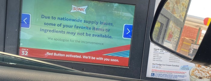 SONIC Drive In is one of Around Bedford.