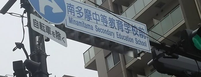 Minamitama Secondary Education School Intersection is one of 八王子.