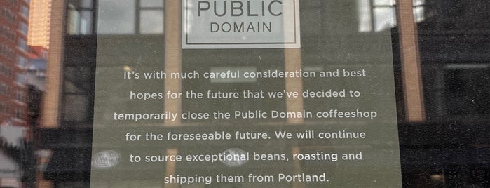 Public Domain is one of Portland Cafés.