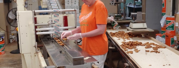 Hammond's Old-Fashioned Hand Made Pretzels is one of Amish Country.