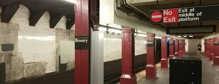 MTA Subway - Bowery (J/Z) is one of Trainspotter Badge -- New York.