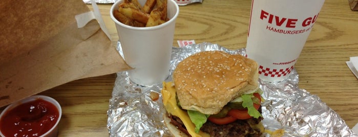 Five Guys is one of The 15 Best Places for Cheeseburgers in Montreal.