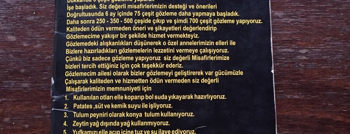 Gözlemecim is one of İzmir’de nerde ne yenir?.