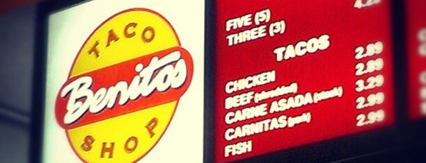 Benito's Taco Shop is one of Locais salvos de Clint.