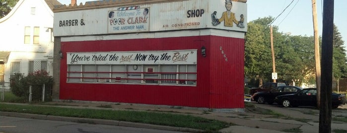 Poor Clark's Barber & Beauty Shop is one of Pure Greatness.