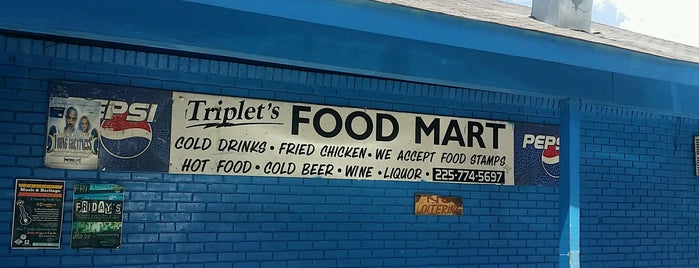 Triplet's Food Mart (Blue Store) is one of The 15 Best Places for Southern Food in Baton Rouge.