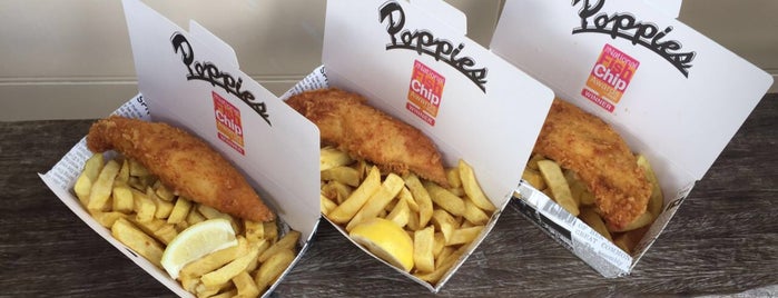 Poppies Fish & Chips is one of Locais curtidos por E.