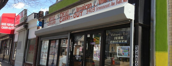 Real Deal is one of The 13 Best Places for Jerk Chicken in Baltimore.