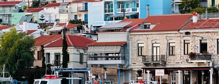 Port of Pythagoreio Harbor is one of samos.