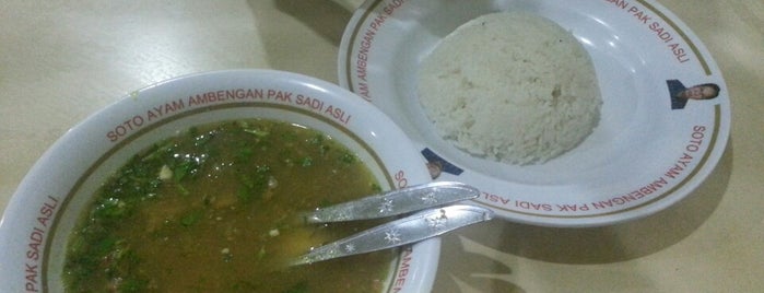 Soto Ayam Ambengan Pak Sadi Asli is one of In Foods We Trust.