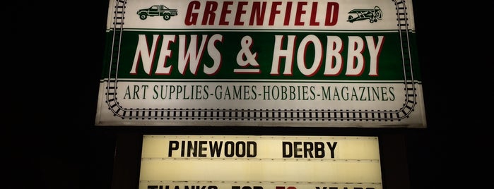 Greenfield News & Hobby is one of N Scale Train Stores.