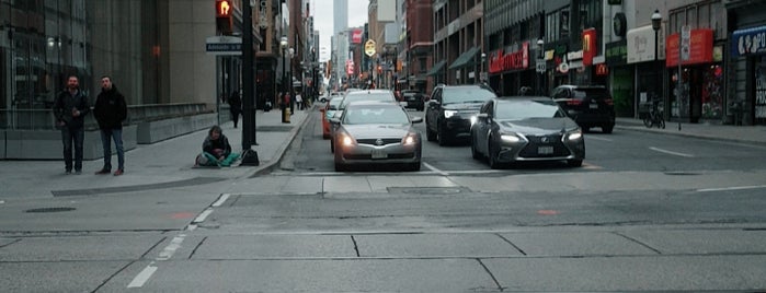 Yonge & Adelaide is one of p (roads, intersections, areas - TO).