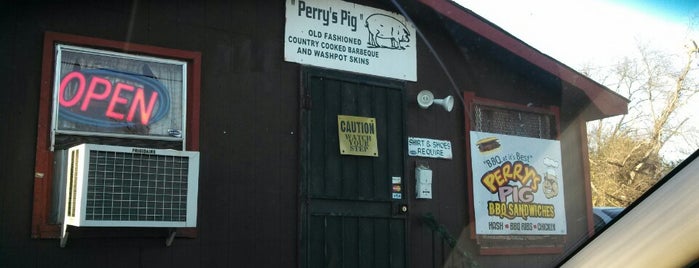 Perrys Pig is one of Not Really Double Blind BBQ Evaluation of Augusta.