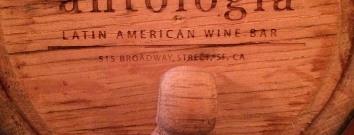 Antologia Vinoteca is one of San Fran Wine Bars.