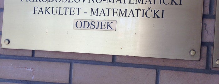 PMF - Matematički odsjek is one of Sveučilište u Zagrebu.