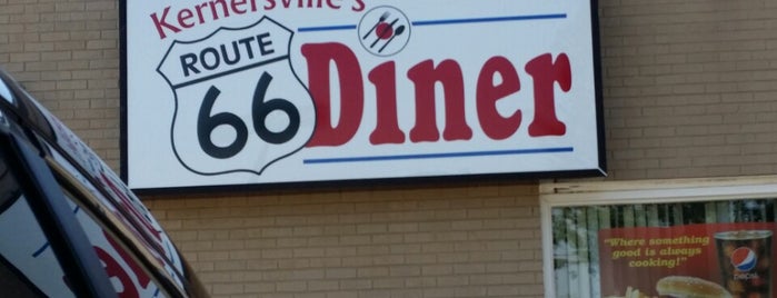 Kernersville's Route 66 Diner is one of สถานที่ที่บันทึกไว้ของ Daniel.