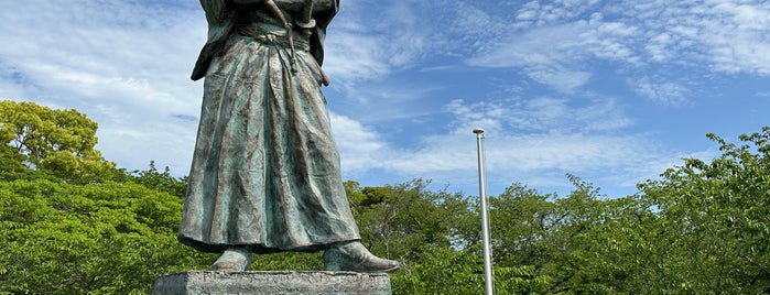 Statue of Sakamoto Ryoma is one of nagasaki.