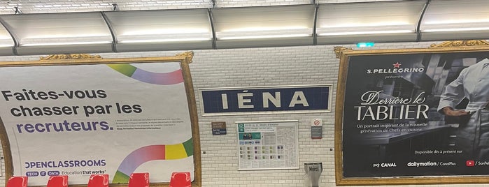 Métro Iéna [9] is one of Visite des villes en prenant le métro parisien.
