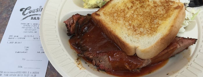 Cousin's Bar B Q is one of Dallas Must Have Cuisine.