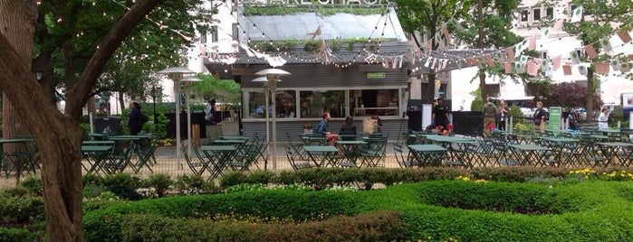 Shake Shack is one of 25 Lovely Outdoor Dining Spots in New York City.