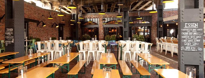 The Biergarten at The Standard is one of 22 Outdoor Spots to Sip Cocktails in NYC.