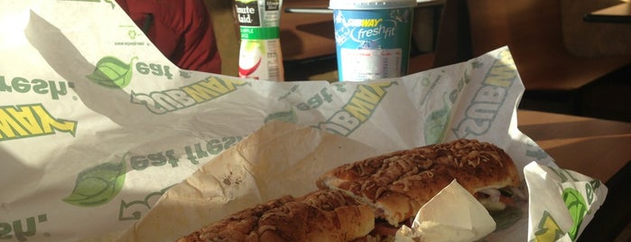Subway is one of Other places I go.