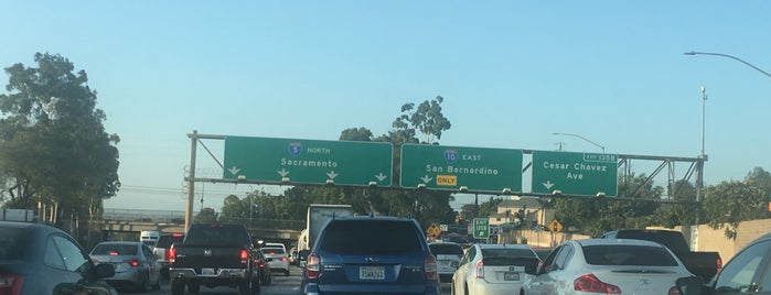 I-5 / I-10 Interchange is one of Los Angeles area highways and crossings.
