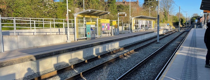 Didsbury Village Metrolink Station is one of Tempat yang Disukai Dannie.