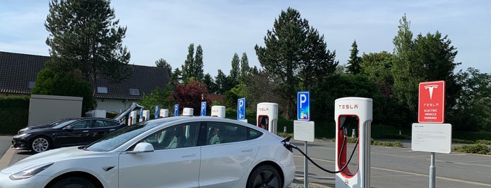 Tesla Supercharger is one of Nora’s Liked Places.