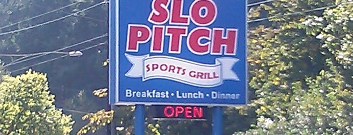 Slo-Pitch Sports Grill is one of E’s Liked Places.