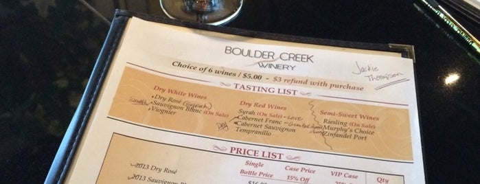 Boulder Creek Winery is one of Denver/Boulder Wineries.