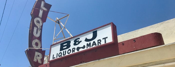 B and J Liquor is one of Nikki's Vintage L.A. Signs (including OC).