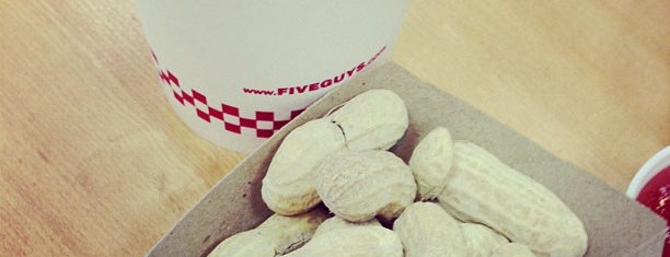 Five Guys is one of I don't eat out much... :).