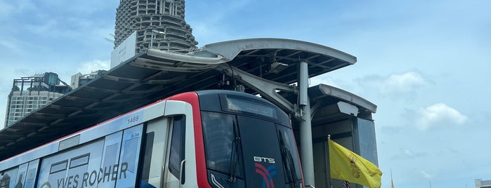 BTS Saphan Taksin (S6) is one of MRT-BTS-ARL-SRT-BRT.