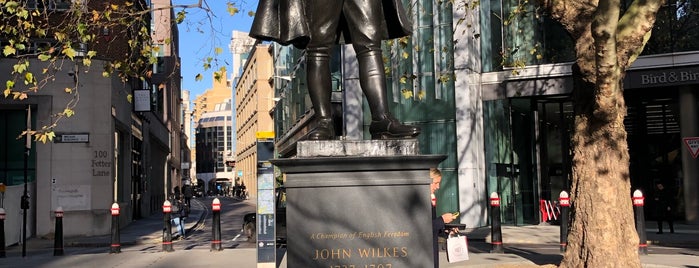 Statue of John Wilkes is one of london to go.